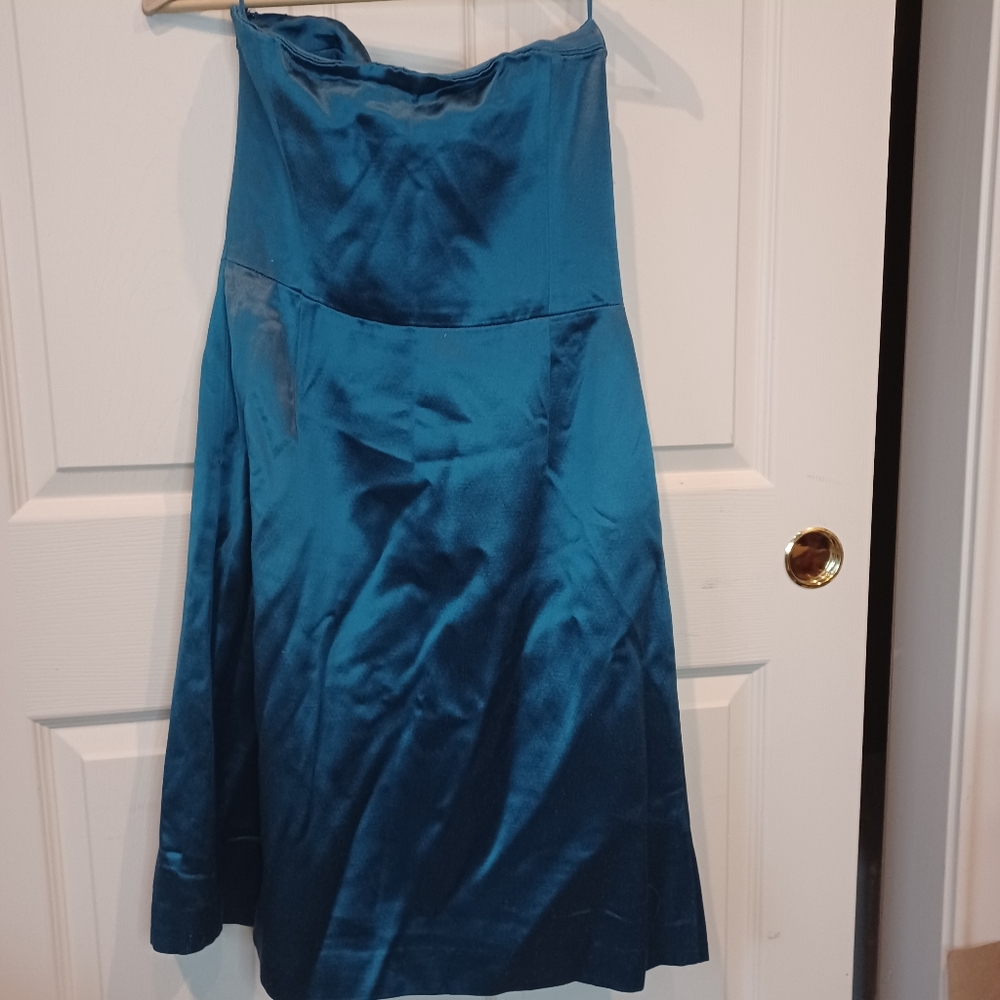 Banana Republic Teal strapless Dress - size 10